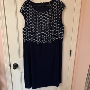 Navy Polka Dot Dress